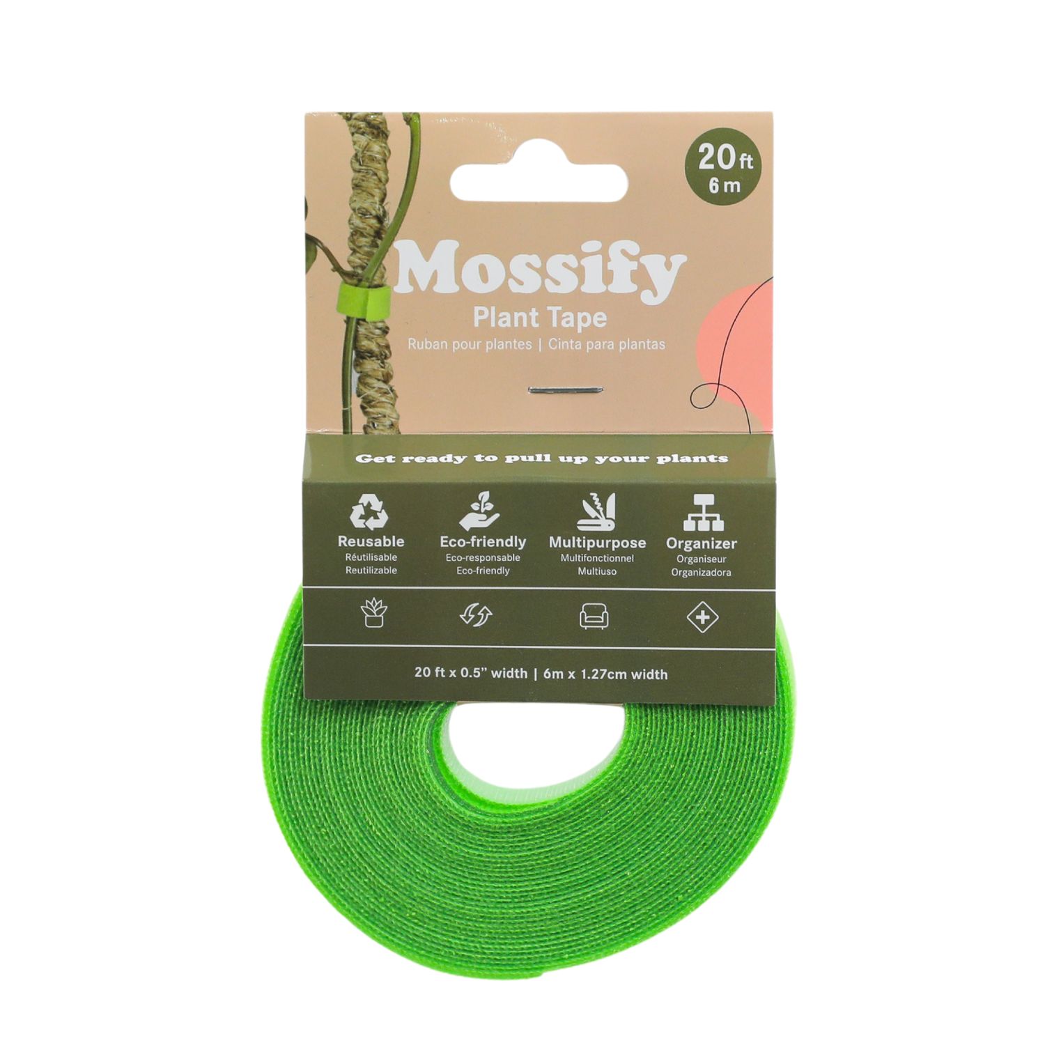 Reusable Plant Tape Pull Up &amp; Support Indoor &amp; Outdoor Plant: 10 Feet