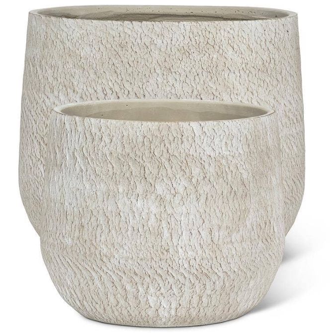 Large Grey Rough Texture Planter - 9"