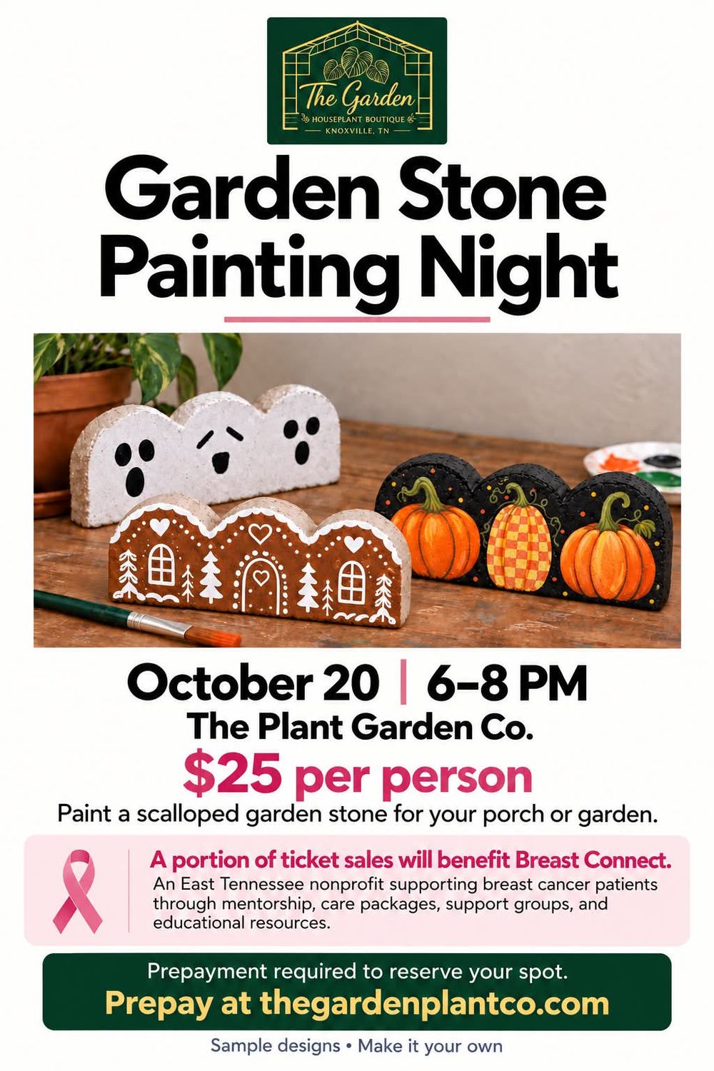 October 20 Garden Stone Painting Class