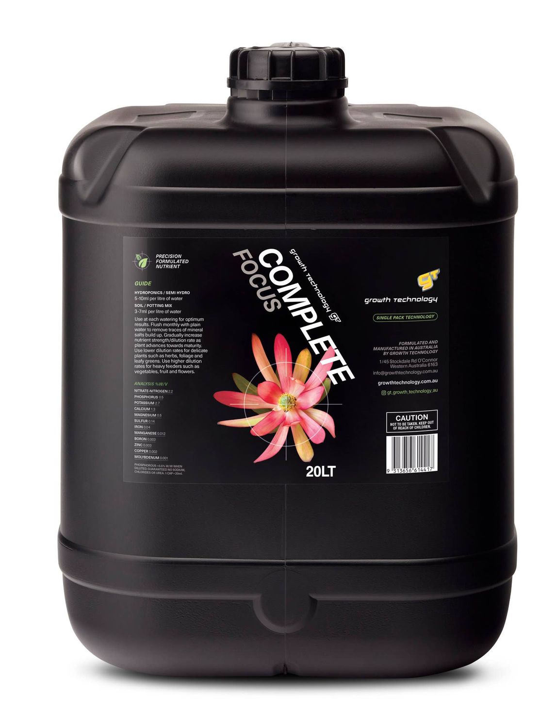 Growth Technology GT Focus Plant Nutrients (1 Litre Size): 1 Litre / Orchid Bloom