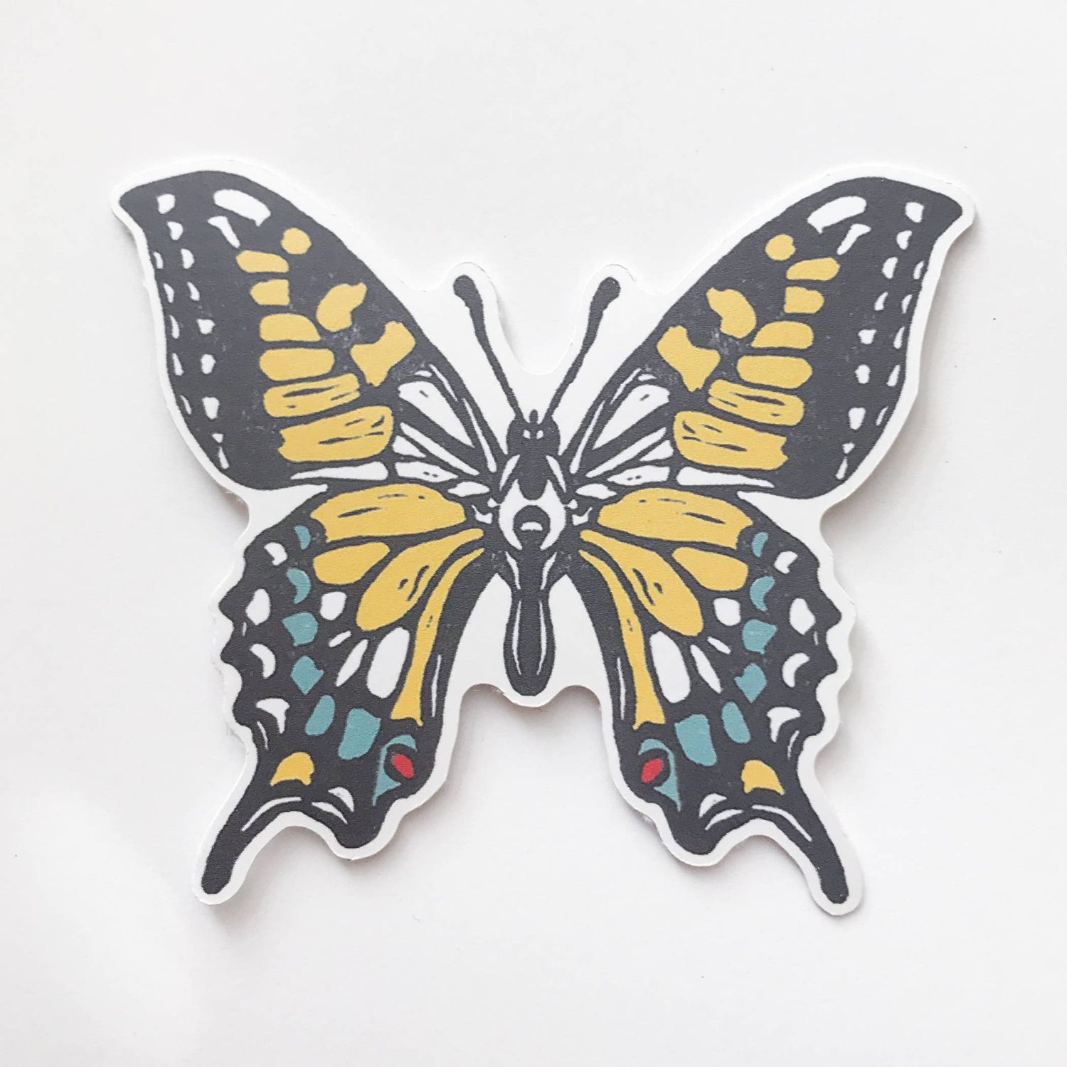 Eastern Tiger Swallowtail Butterfly Sticker: Vinyl