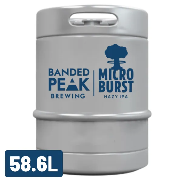 BANDED PEAK MICROBURST HAZY IPA 1 X Keg 58600 ml **