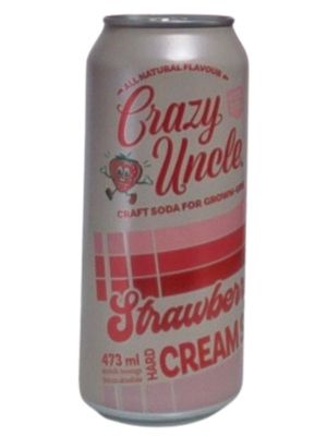 CRAZY UNCLE STRAWBERRY CREAM SODA 473ML