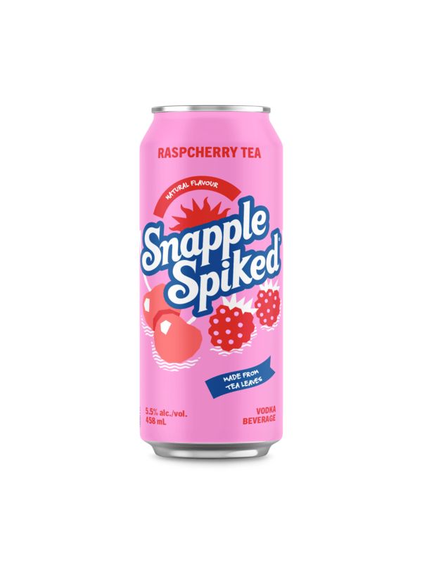 SNAPPLE SPIKED TEA RASPCHERRY 458ML DOM