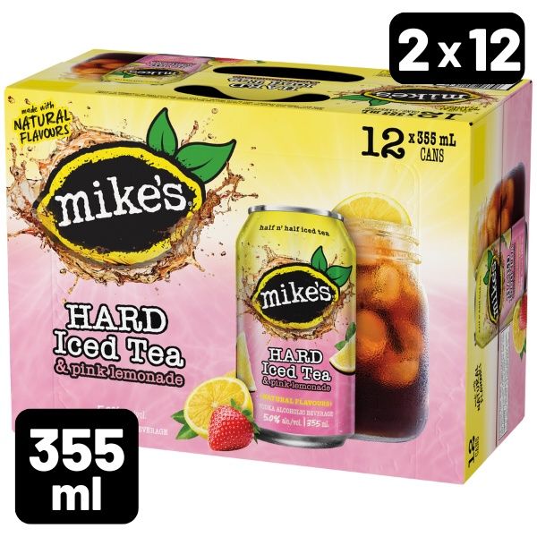MIKES HARD PINK LEMONADE TEA 12X355