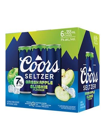 COORS SELT SLUSHIE GREEN APPLE  (6 X Can 355 mL)