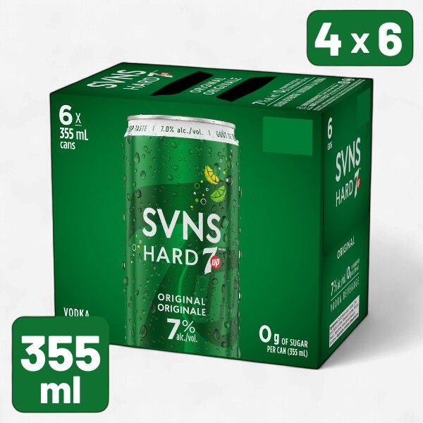 SVNS HARD 7UP ORIGINAL 6X355ML