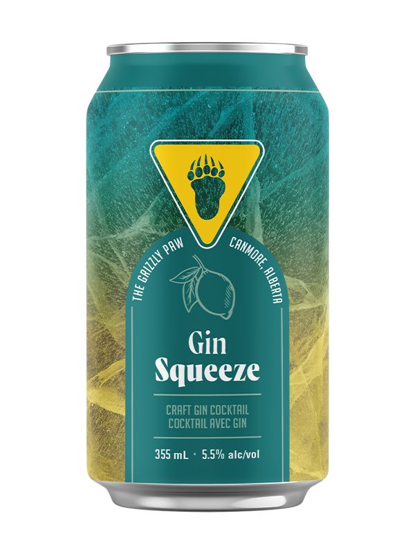 GRIZZLY PAW GIN SQUEEZE 355ML 6X4PK