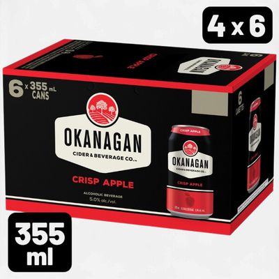 OKANAGAN PREMIUM CRISP APPLE CINDR-CANS **4