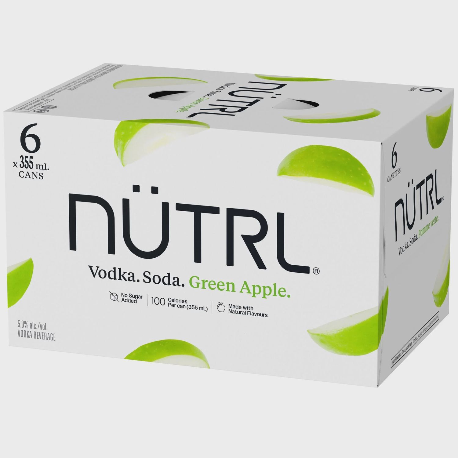 NUTRL5 GRN APPLE NM, 355ML 6UC CAN