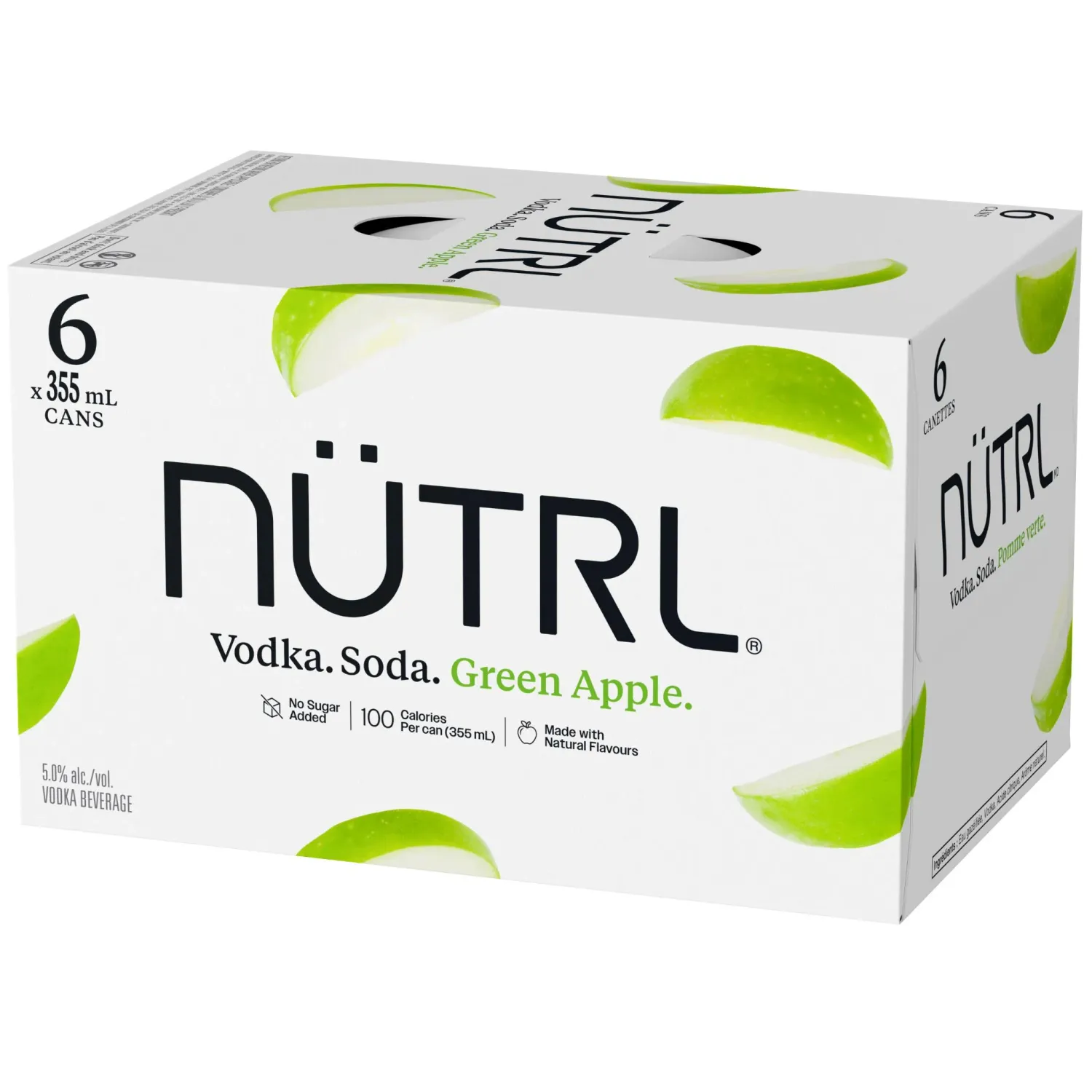 NUTRL5 GRN APPLE NM, 355ML 6UC CAN