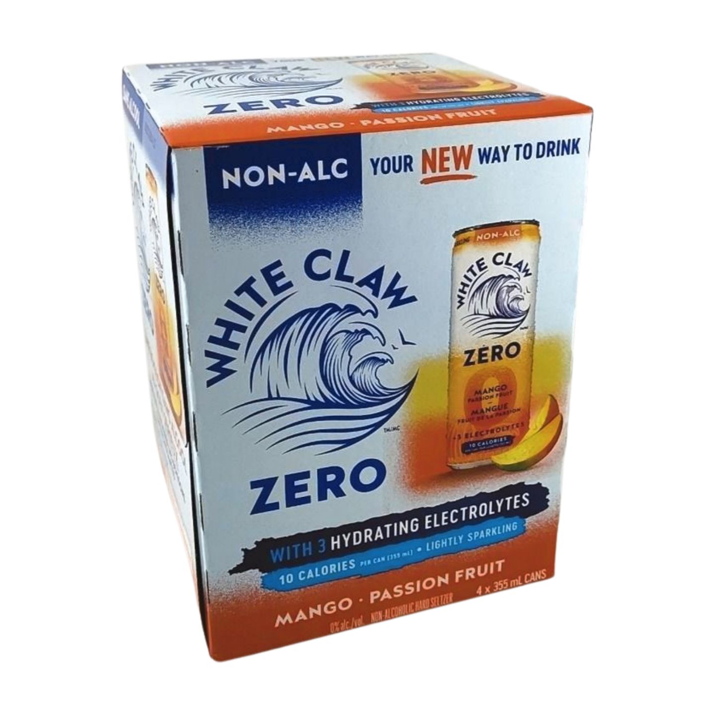 WHITE CLAW ZERO MANGO PASSION FRUIT 4x355ML
