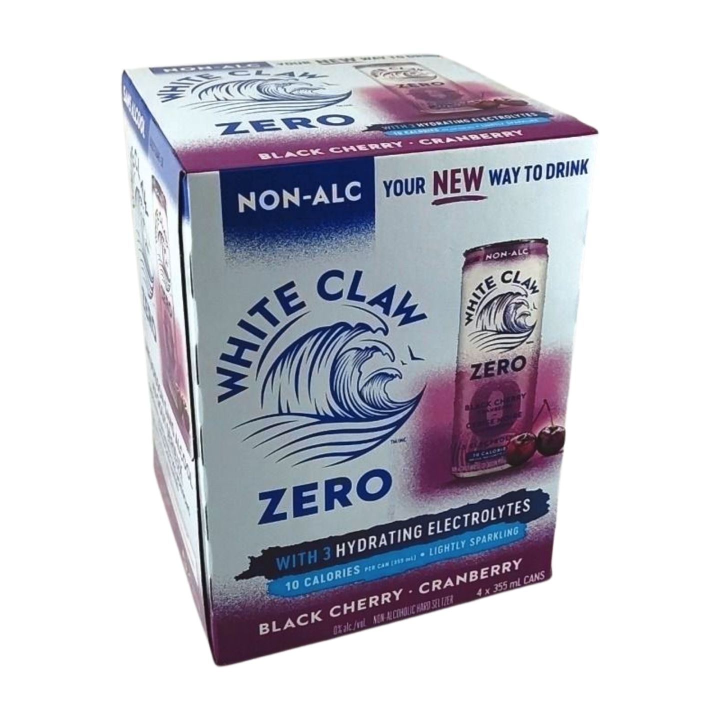 WHITE CLAW ZERO BLACK CHERRY CRANBERRY 4x355ML