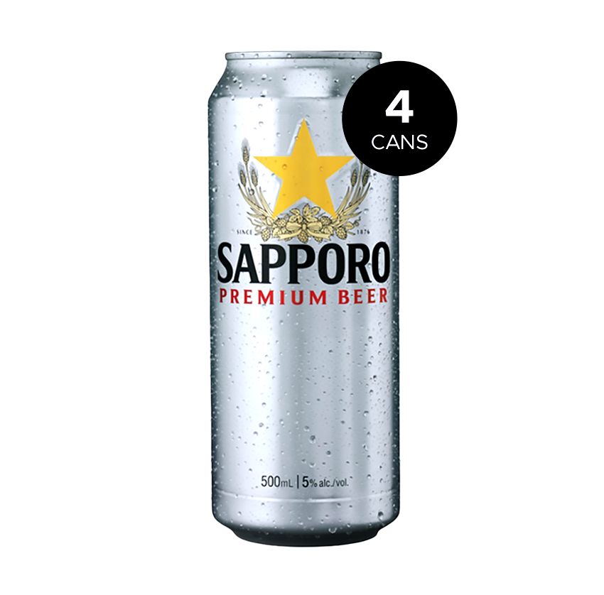 SAPPORO 4X500ML CANS