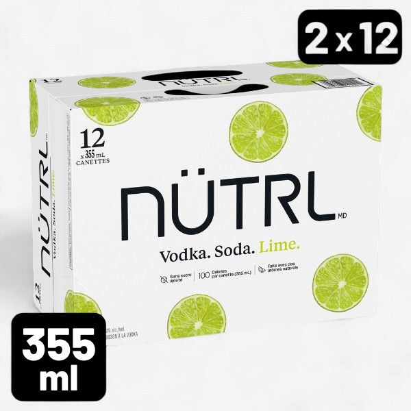 NUTRL VODKA SODA LIME 12X355ML