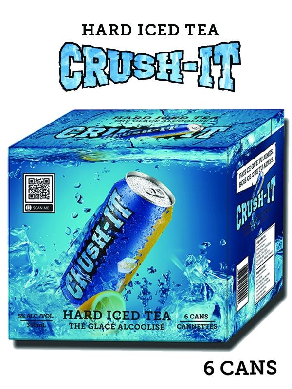 CRUSH-IT HARD ICED TEA 6x355mL