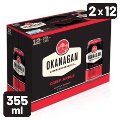 OKANAGAN CIDER CRISP APPLE 12X355ML