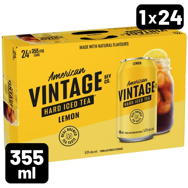 AMERICAN VINTAGE LEMON HARD ICED TEA 24 X Can 355 ml