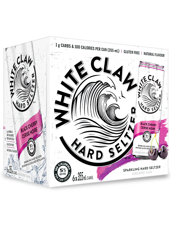 WHITE CLAW BLACK CHERRY 6 PACK