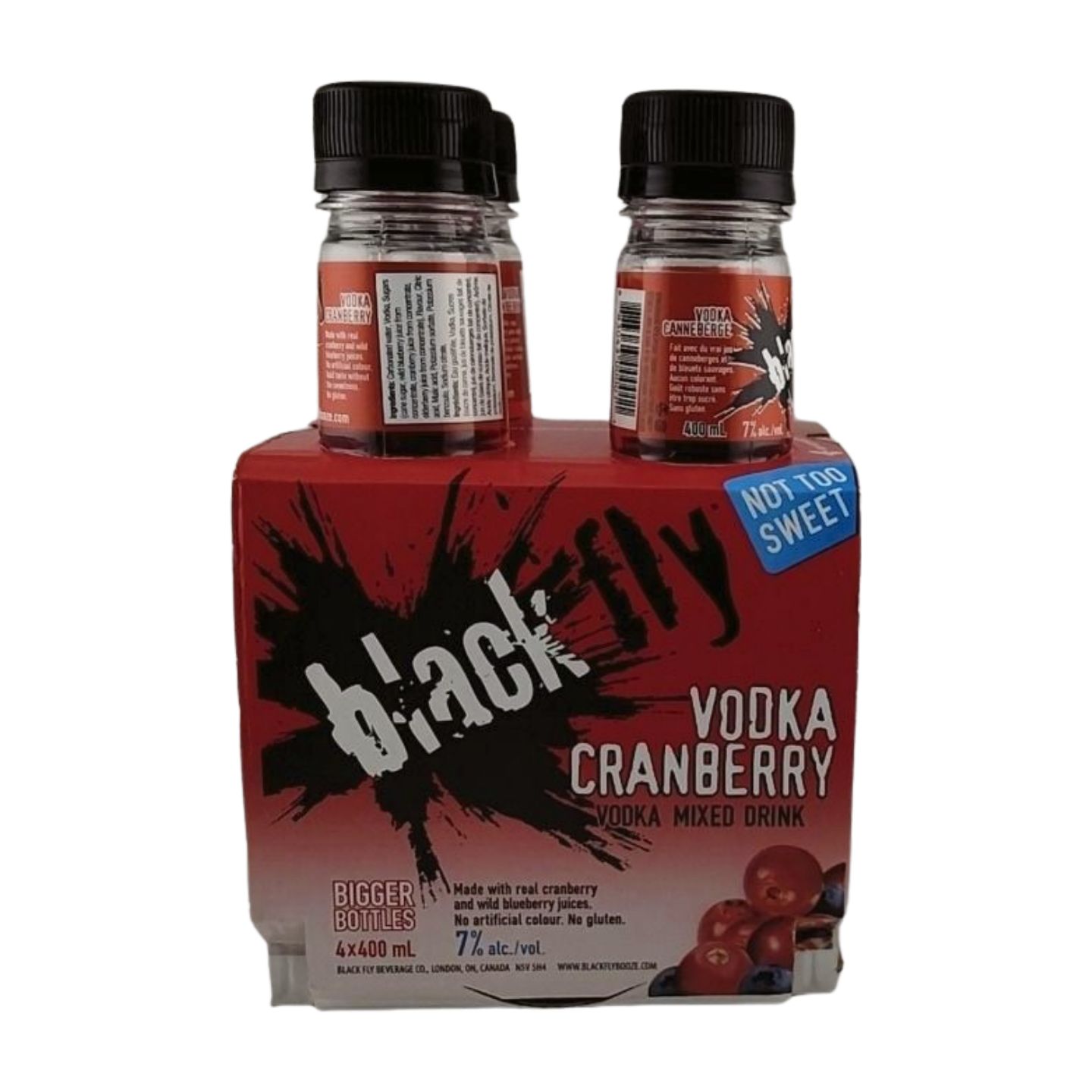 BLACK FLY VODKA CRANBERRY 4x400mL