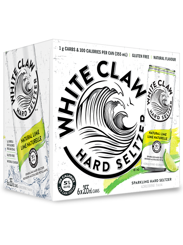 WHITE CLAW NATURAL LIME 6 PACK***4