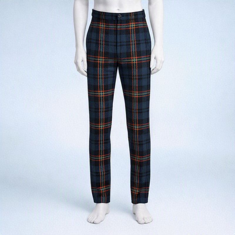 Blue Light Tartan - Traditional Scottish Gent's Hand Sewn Trews