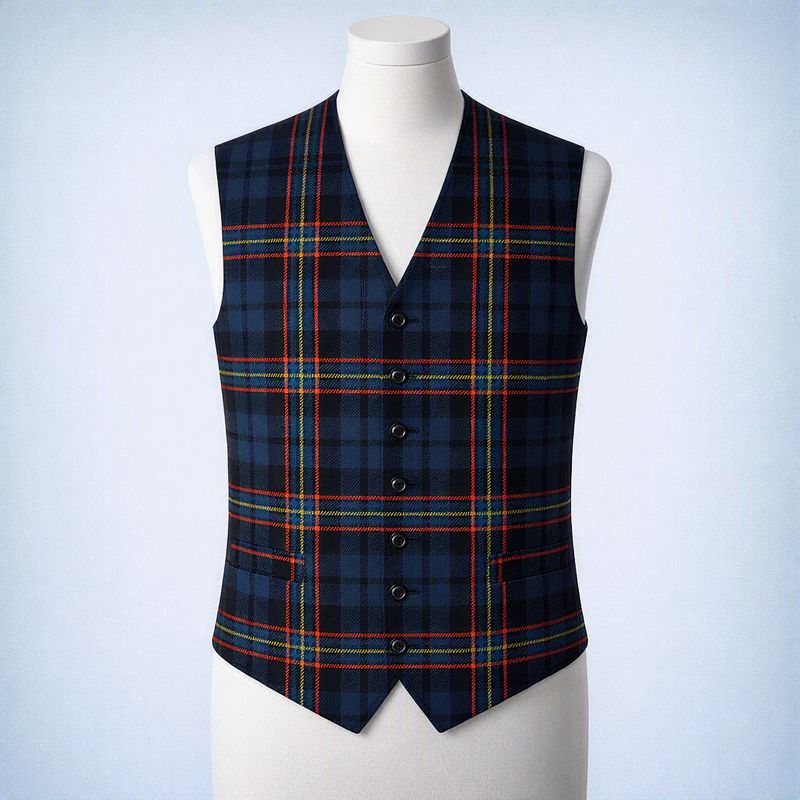 Blue Light Tartan - Traditional Scottish Gent's Vest
