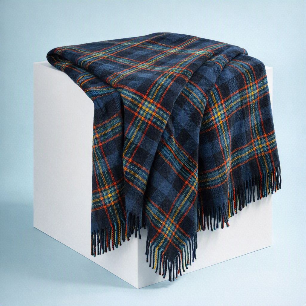 Blue Light Tartan - Traditional Scottish Blanket