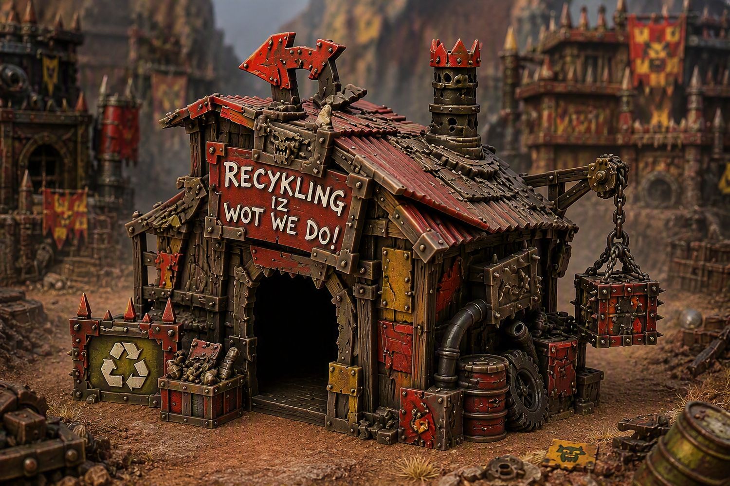Wargames - Ork Recycling Shack 1