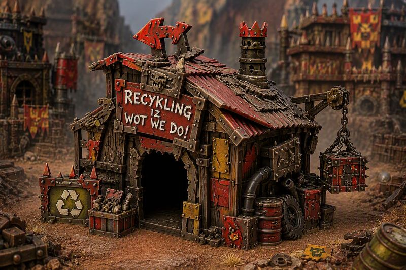 Blue Light Wargames - Ork Recycling Shack 1