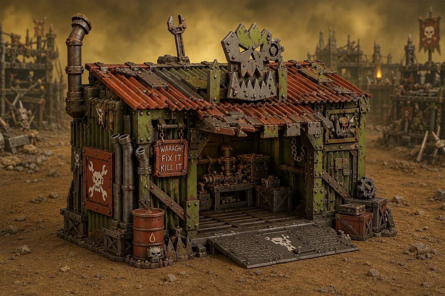 Wargames - Ork Mechanics Shack 1