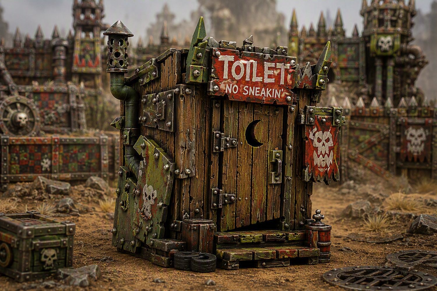 Wargames - Ork Toilet Shack 1 Wargames - Ork Toilet Shack 1