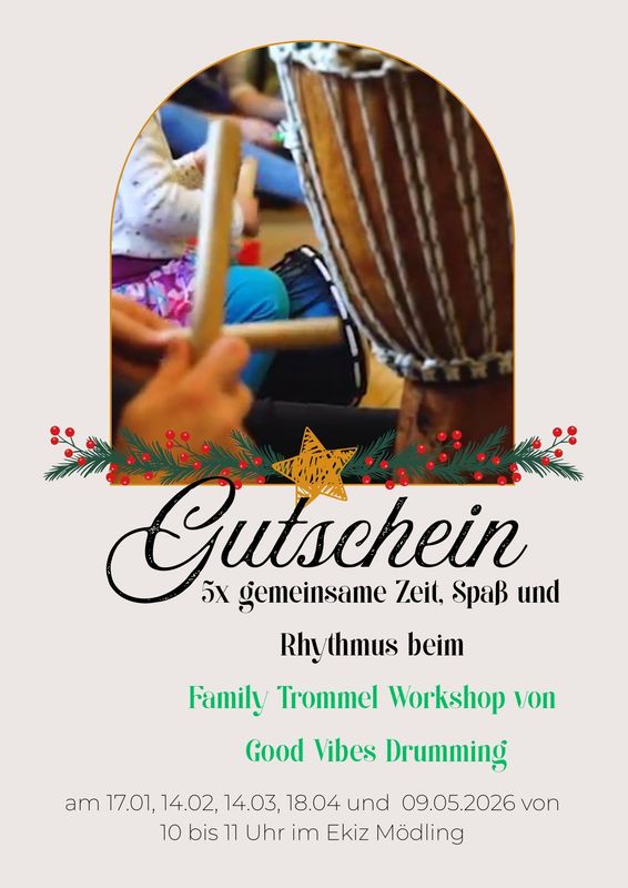 Gutschein 5x Family Trommelworkshop Gutschein 5x Family Trommelworkshop