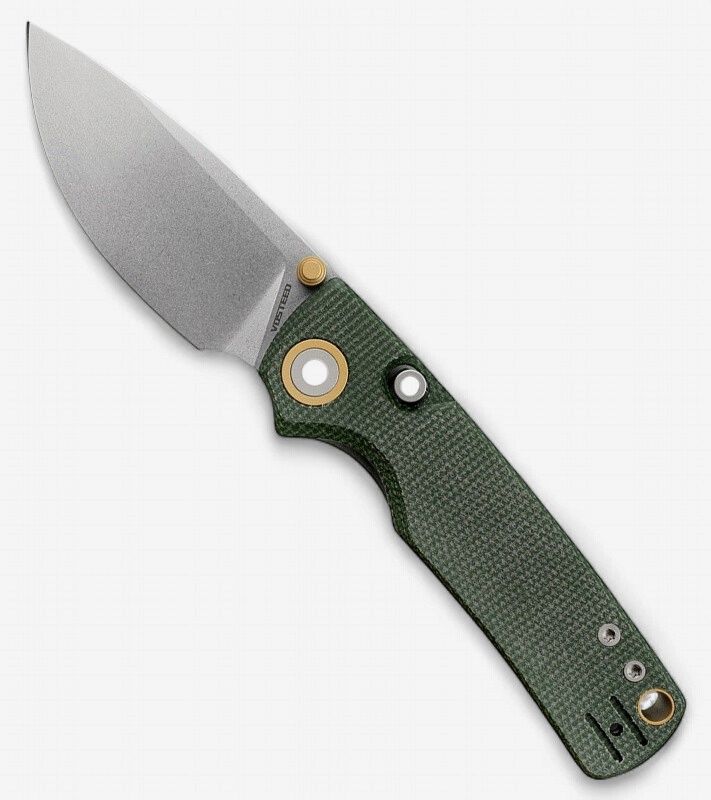Vosteed Porcupine Green Micarta / SW / 14C28N / Thumb Stud