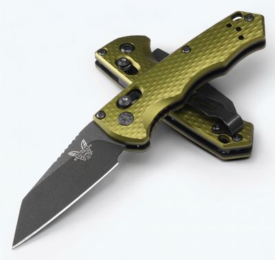 Benchamade Auto Immunity Woodland Green / Gray / M4 / Wharncliffe