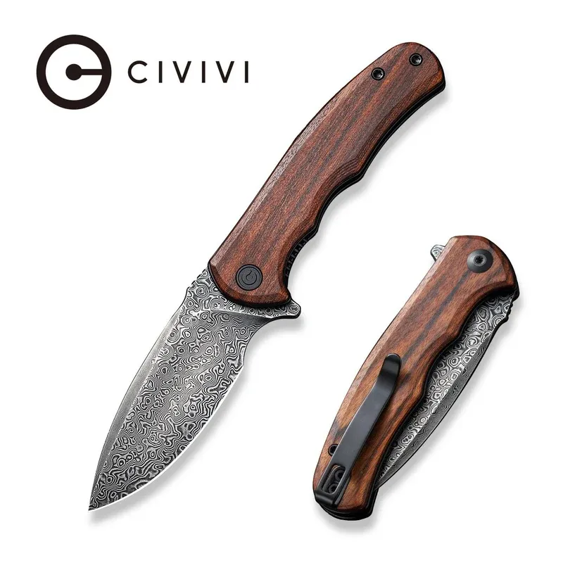 Civivi Mini Praxis Guibourtia Wood / Damascus / DP