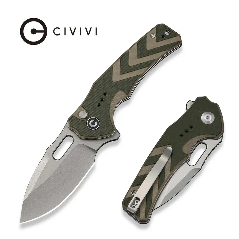 Vexron Milled Green & Tan G10 / SW / 14C28N / DP