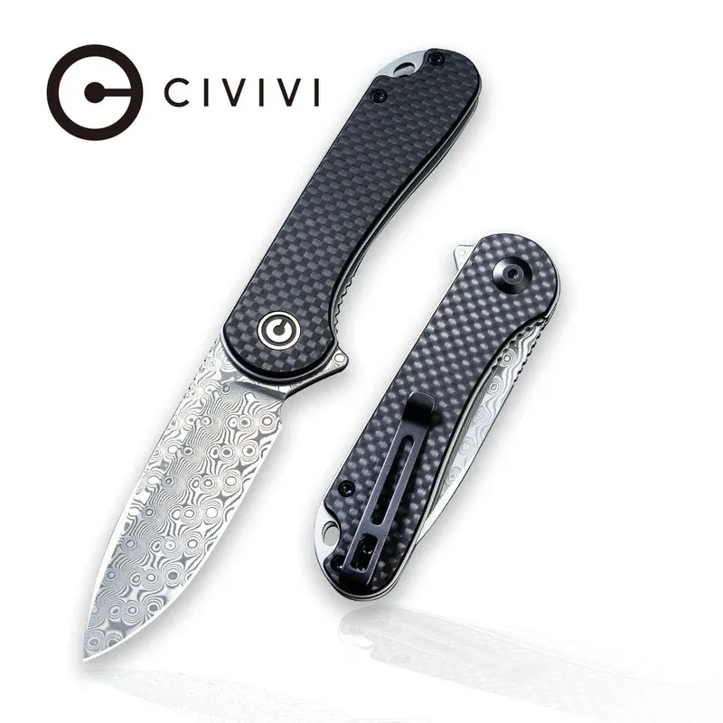 Civivi Elementum Carbon Fiber / Damascus / DP