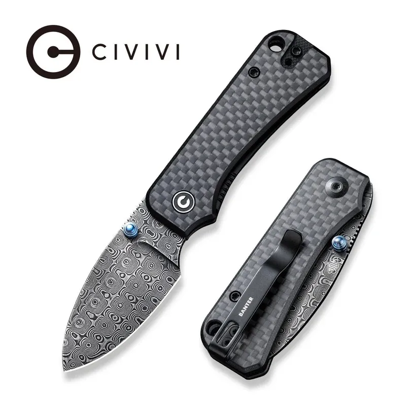 Civivi Baby Banter Carbon Fiber / Damascus / DP