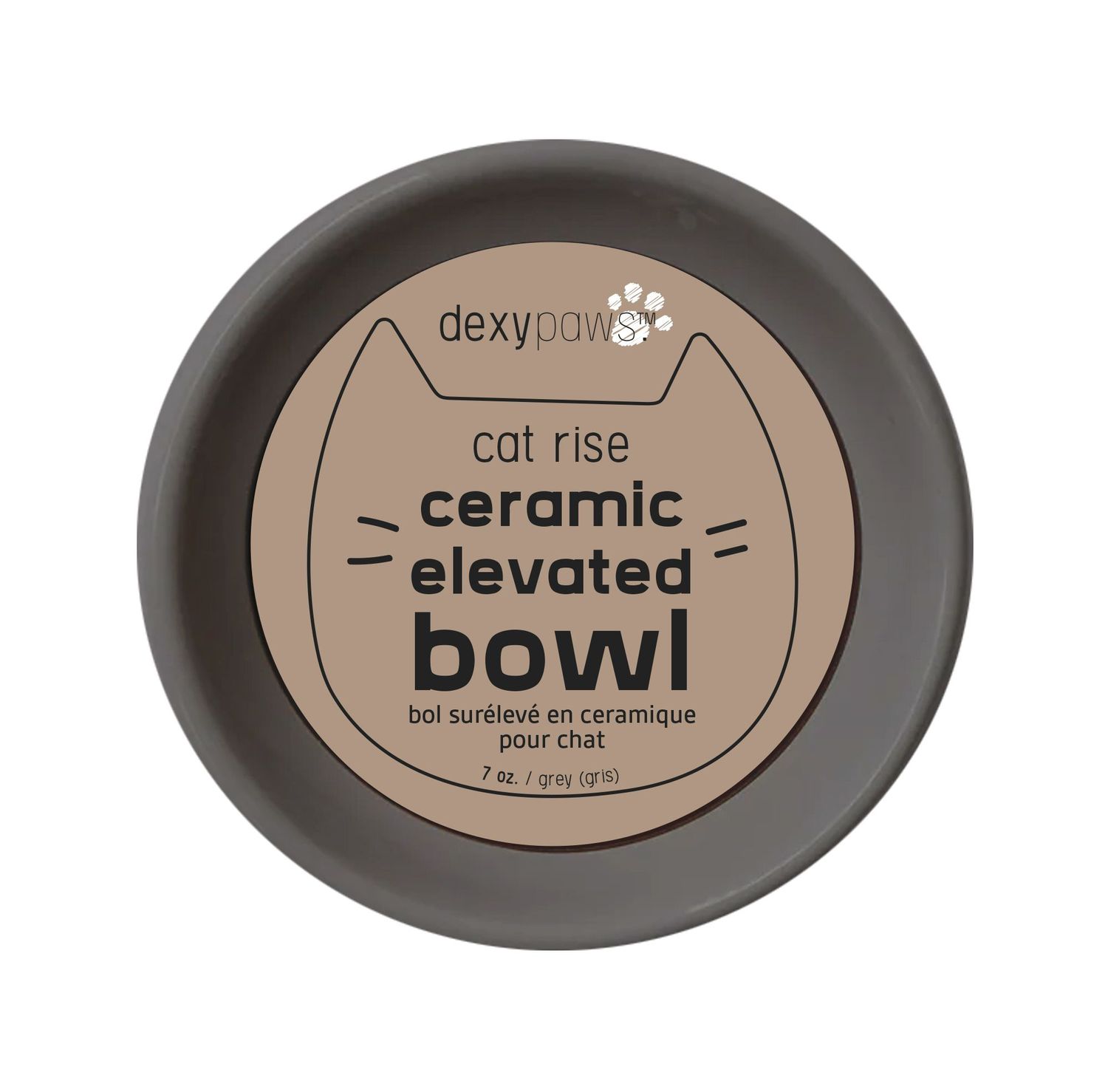 CAT RISE CERAMIC BOWL