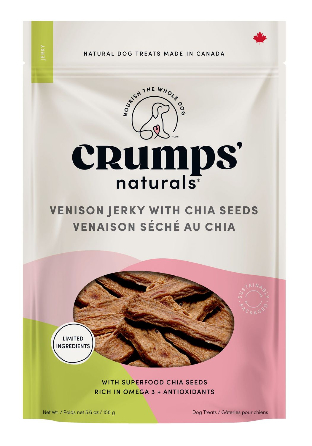 CRUMPS VENISON JERKY W/CHIA SEEDS
