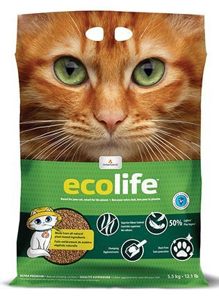 Ecolife Ultra Premium Unscent Earth Friendly Clump Litter Cat 5.5kg