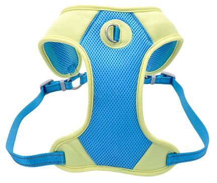 Pet Attire Pro Mesh Harness Small Aqua With Neon Yellow Dog 1pc 5/8in