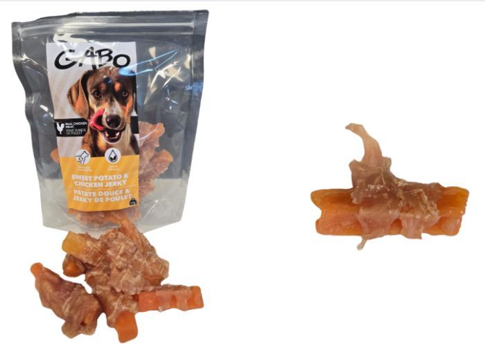Gabo Jerky, Sweet Potato &amp; Chicken, Dog Treats 227g, NAME: SWEETPOT/DUCK