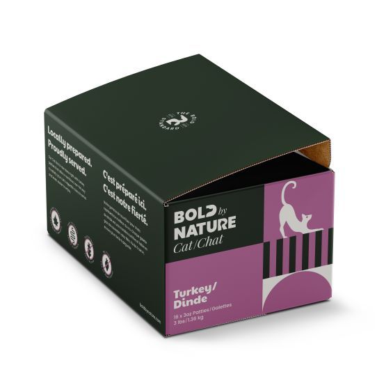 Bold By Nature, Raw Food For Cat - Turkey 3 lb