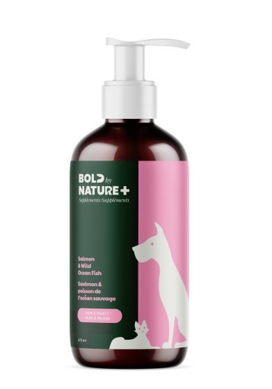 Bold By Nature+ Supplements - Skin &amp; Coat, Salmon &amp; Wild Ocean Fish Oil 473 ml