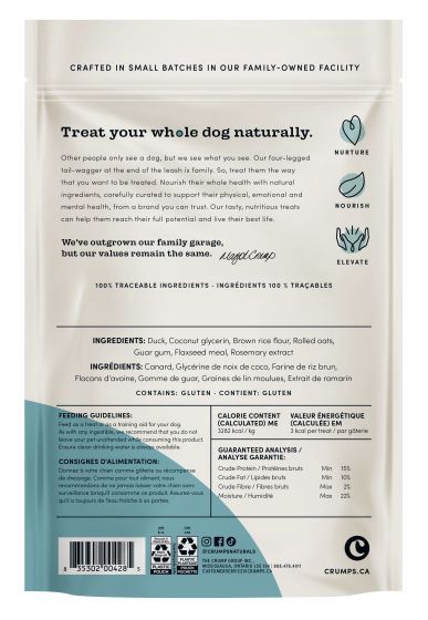 Crumps Mini Trainers Duck Semi Moist Dog 10.5oz