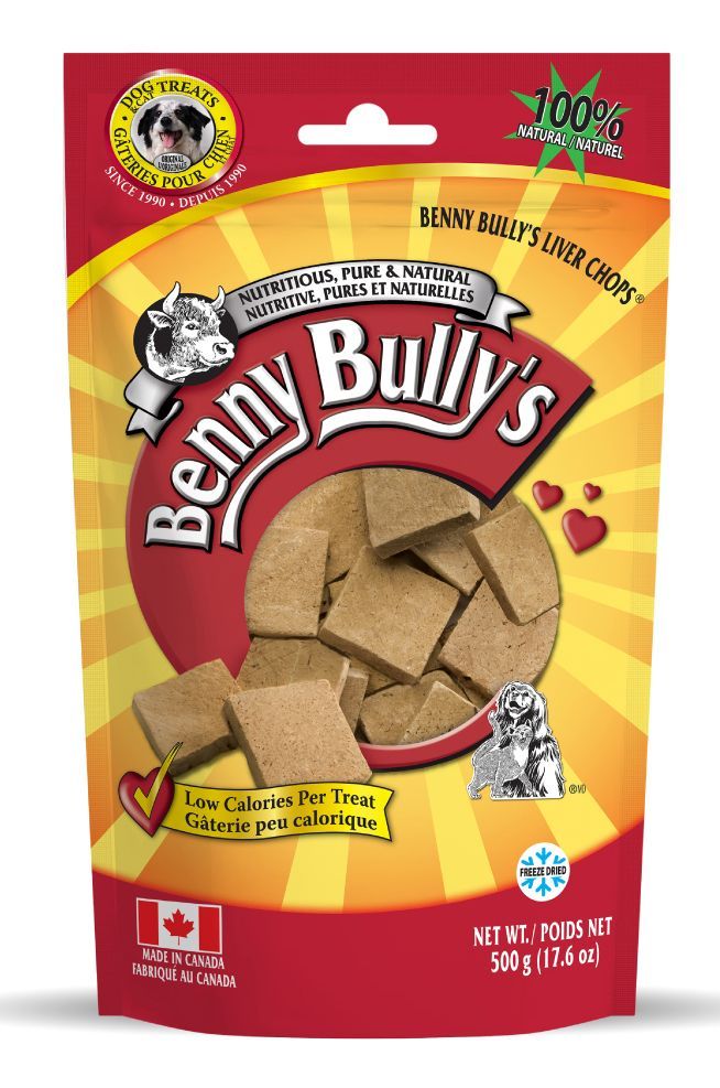 Benny Bullys Liver Chops Original Dog 500g