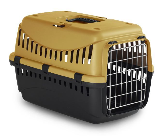 Bergamo Gipsy Eco Large Metal Door Pet Carrier Honey Dog 1pc 58x38x38cm