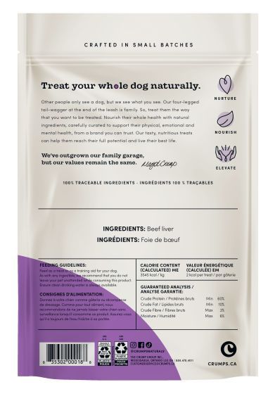 Crumps Beef Liver Bites Dog 155g